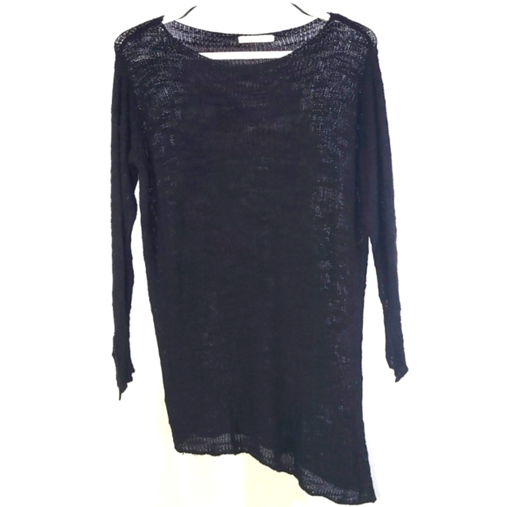 Zara Knit | Asymmetrical Slit-sleeve Top